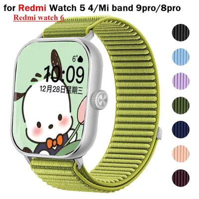 Nylon Loop Strap for Redmi Watch 6 5 4 Sports Breathable Band for Xiaomi Band 9pro 8pro Correa Belt Watch Bracelet Accessories