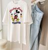 MINISO Cute Cartoon Mickey Mouse Print ShortSleeve Round Neck TShirt Women Men Loose Comfort Versatile Hotselling Clothing