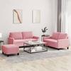 VidaXL 3-piece Sofa Set with Cushions Pink Velvet 3201509