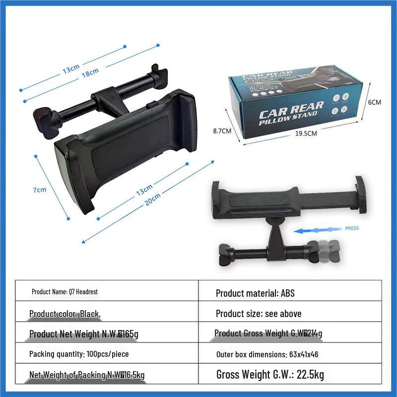 

Lazy Person Car Seat Backrest Holder for Phones & Tablets - Rotating and Telescopic Design Standard