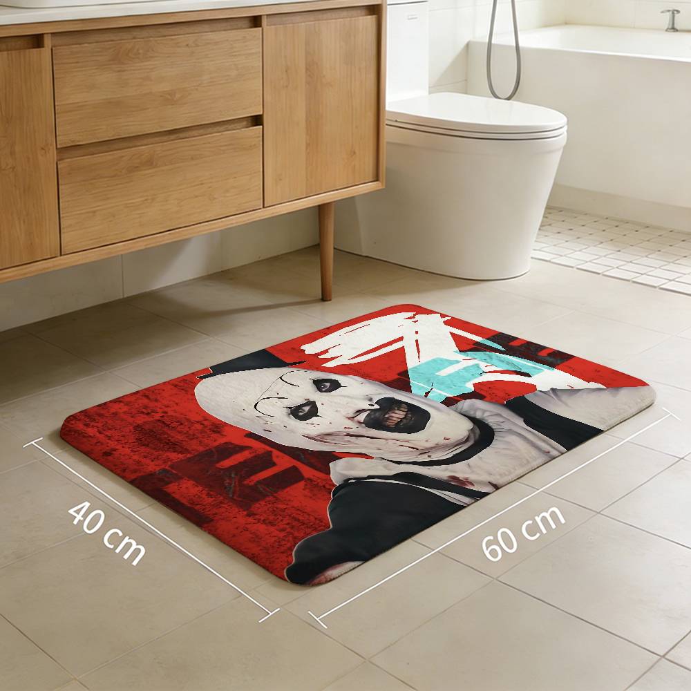 Horror Movie Terrifier Floor Mat INS Style Soft Bedroom Floor House Laundry Room Mat Anti-skid Household Carpets