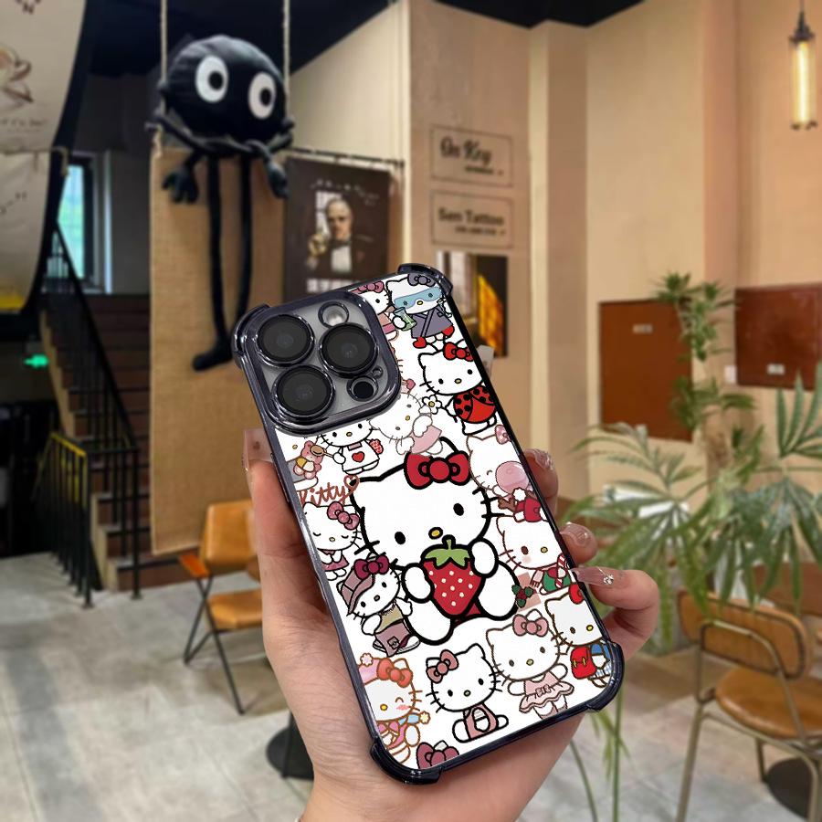Sanrio Electroplated Black Phone Case, Compatible with Apple 14PM iPhone 11