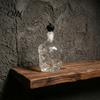 Barware Skull Decanter Whiskey Decanter, 500ml Gothic Glass Bottle with Stopper, Halloween Spirit Dispenser for Home Bar, Creepy Liquor