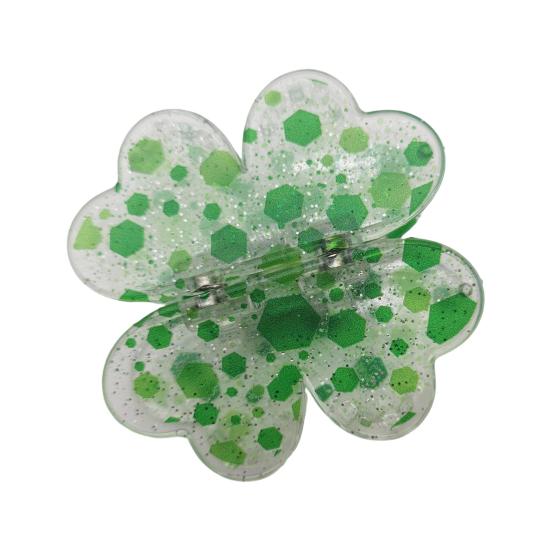 Magnetic Hair Claw Four Leaf Clover Shape Hair Clip No Slip Strong Hold Hair Claw Voluminous Style Hair Accessory