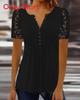 Princess Style T Shirt With 3d Floral Pattern And V Neck For Spring Casual Wear