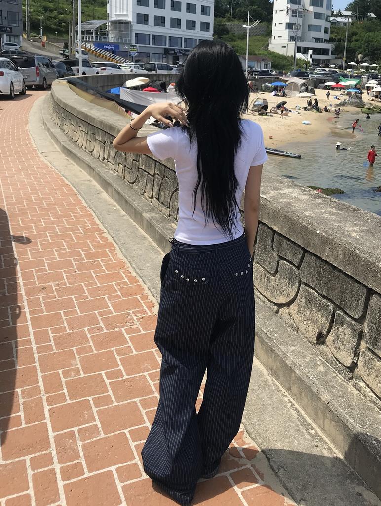 Tansanmageunesyum Cotton Wide Pants (Stripe)