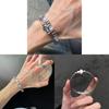 Titanium Steel Cross Bracelet For Men With Cat Eye Stone Bead Handcrafted Jewelry Gift