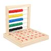 Wooden Math Blocks Educational Early Learning Bright Color Skill Development Math Counting Board