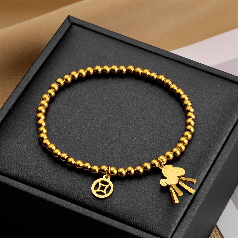Fashion Cross-Border Hot Titanium Steel Bracelet Korean Style Fashion All-Match Elegant Titanium Steel No Fading Bracelet Women's Bracelet
