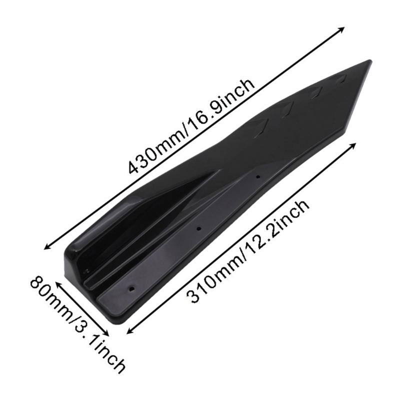 Protector de esquinas de parachoques trasero mejorado, faldones laterales, par de alerones de protección lateral para modificación de automóviles y protección contra colisiones