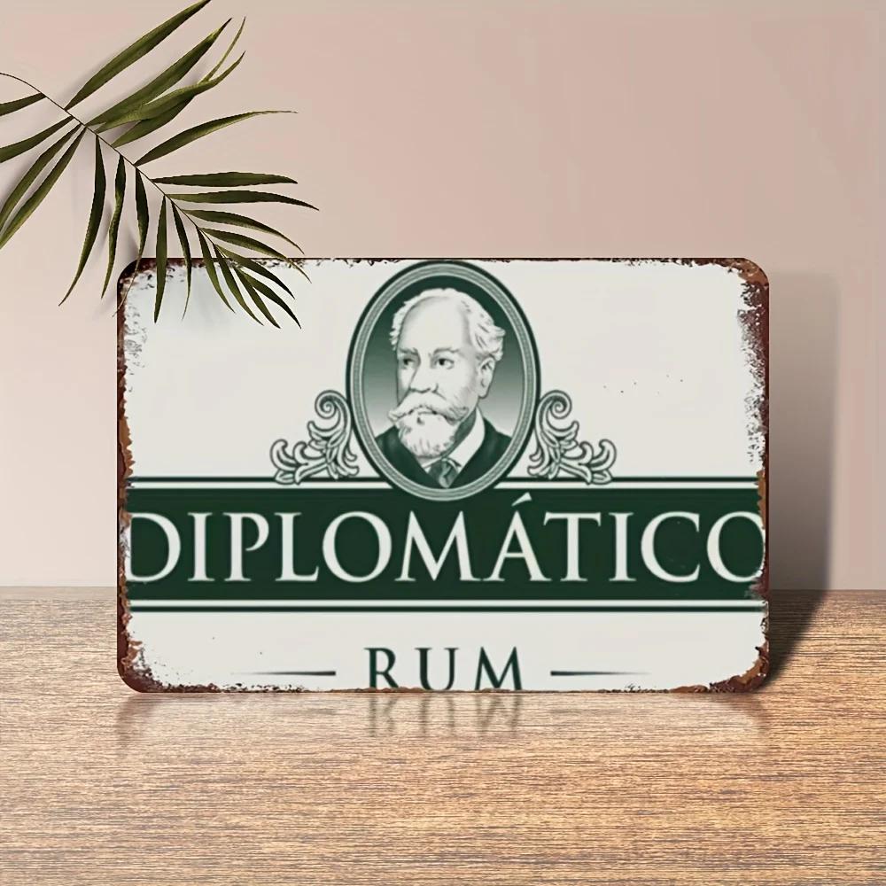 

Vintage Diplomatico Rum Metal Tin Sign Iron Wall Art for Home Bar for Man Cave Decor Wall Hanging PreDrilled Weather 20x30cm（7.8x11.8inch）