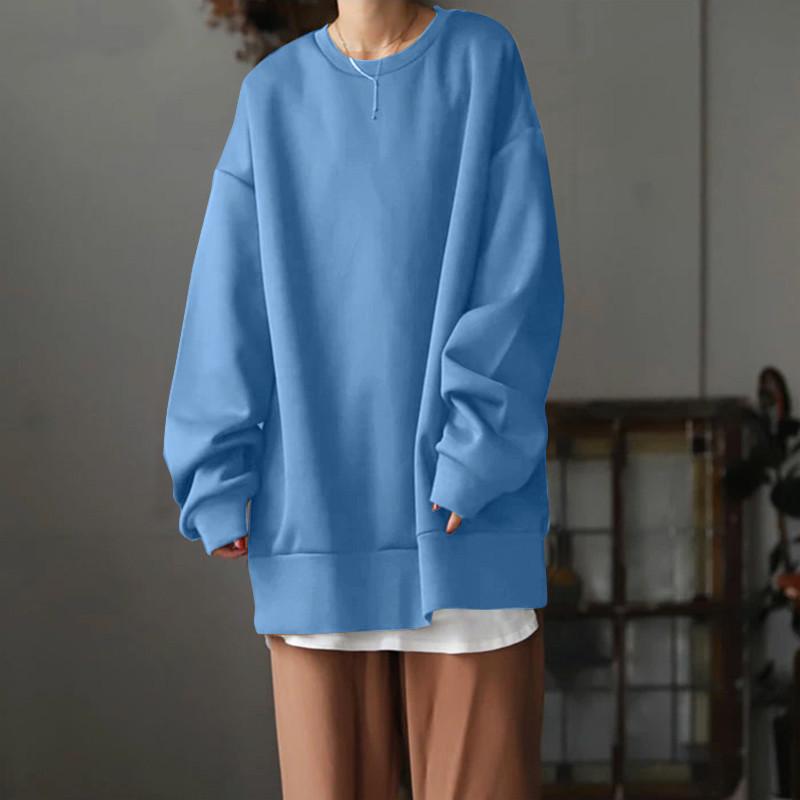 Oversized Sweatshirts Women Fashion Casual O-neck Long Sleeve Hoodies Autumn Winter Pullover Tops