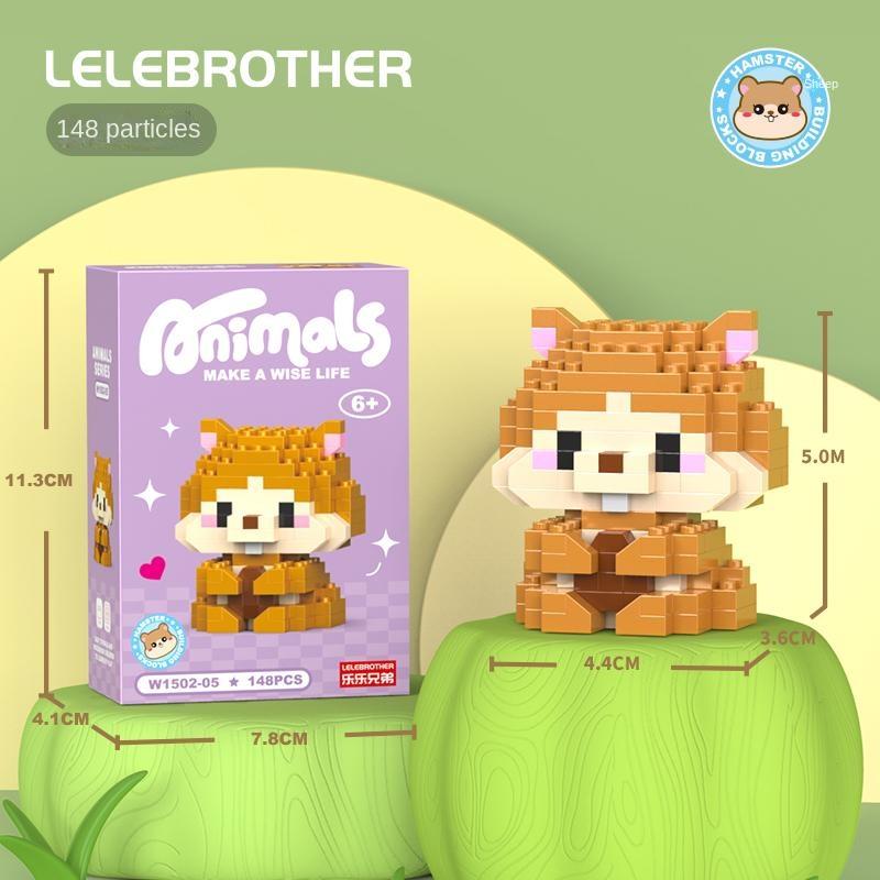 

Креативные строительные блоки, умные животные, лев, хомяк, пингвин, модель, игрушки «сделай сам» для детей, подарок для девочек Clever Hamster-148Pcs