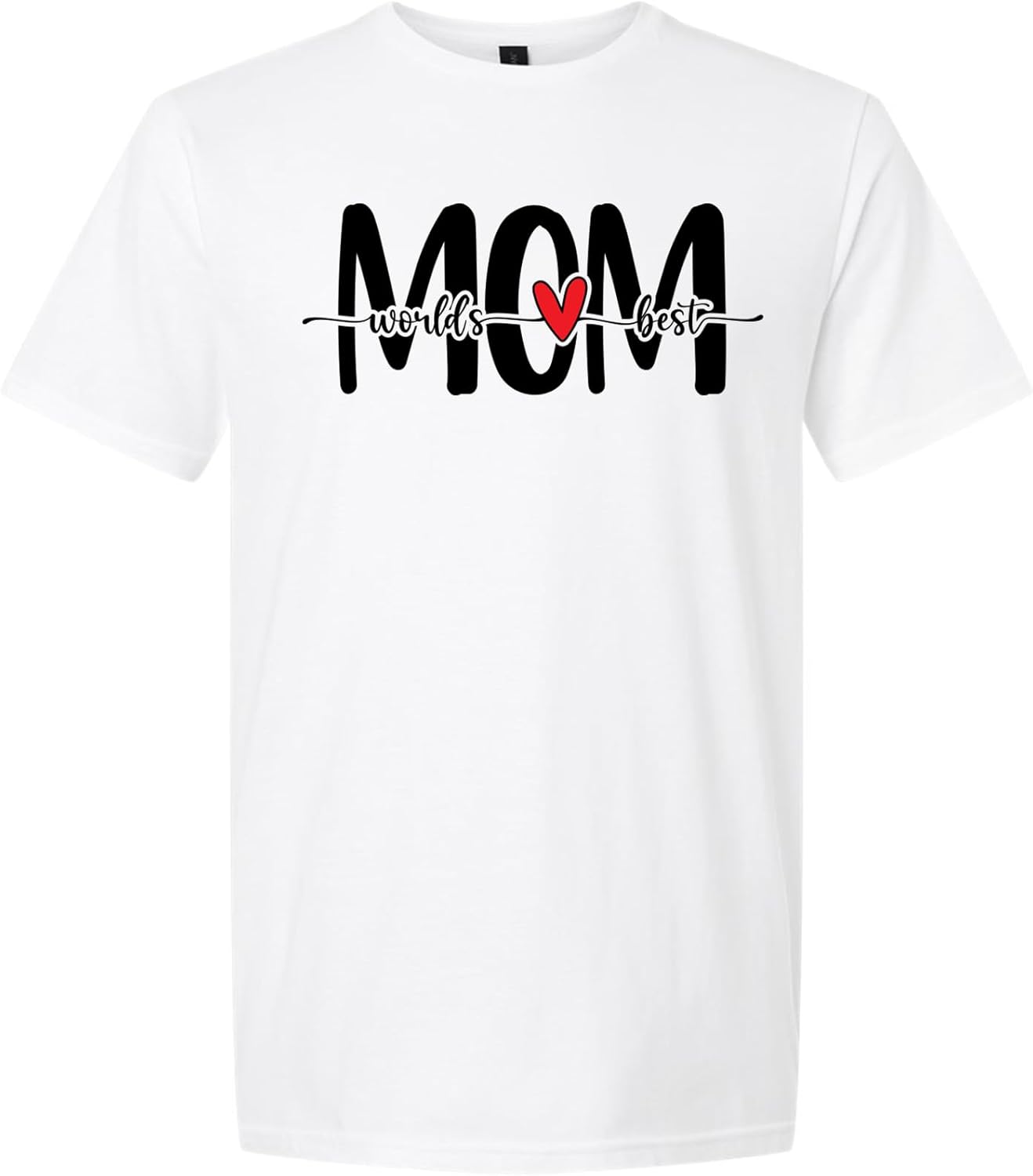 

Mom Worlds Best Mothers Day Shirt Cute Heart Graphic Gift for Mama T-Shirt Tee 5XL різнокольоровий