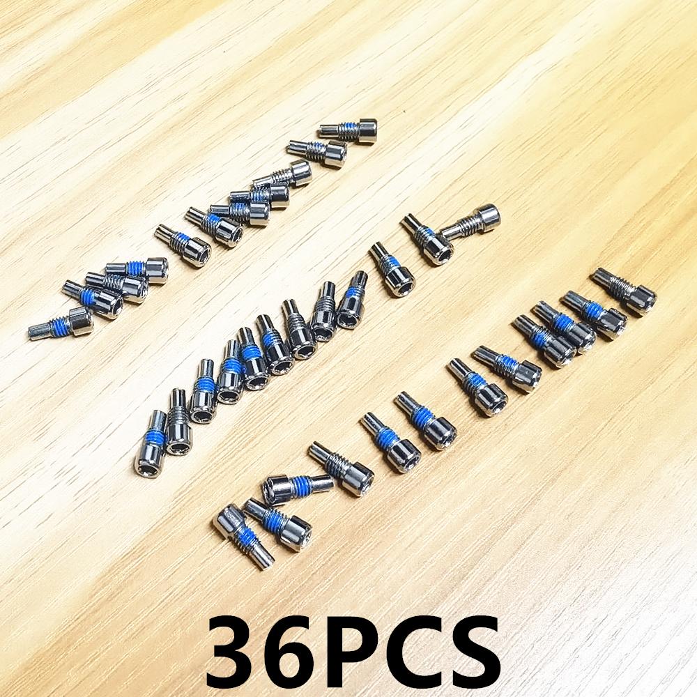 36pcs/lot M4 Bicycle Pedal Anti-Skid Bolt For MTB Mountain Bike Pedals Screwpin Fixed Stud Screw Pin Parts серебряный