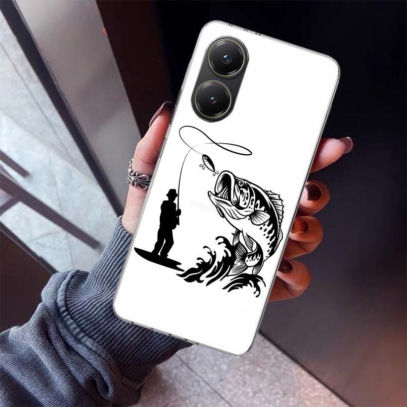 Hunting Fishing Man Phone Case For Xiaomi Poco X7 X6 X5 Pro F7 Ultra Redmi 15C 15 13 13C 12 12C 10 10A 10C 9 9A 9C 9T Shell Poco