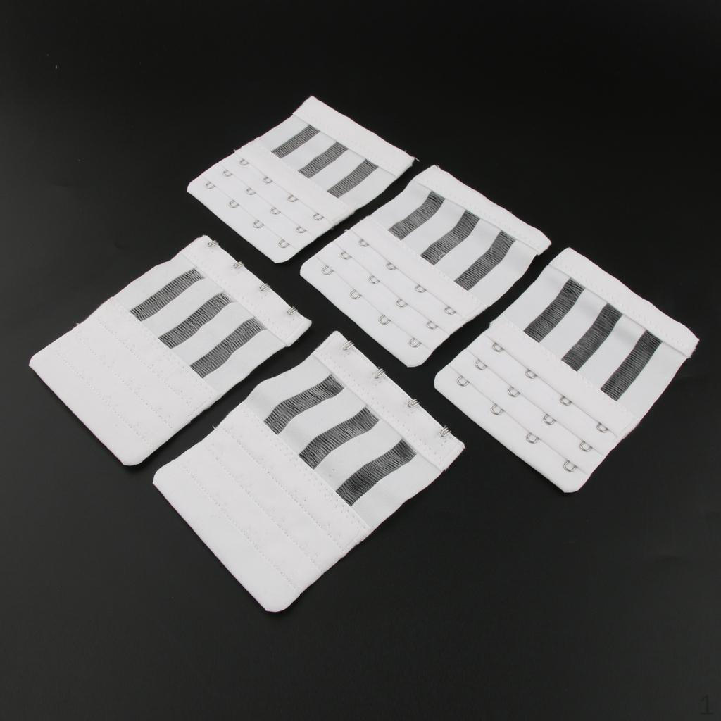 

5 4 Rows Womens Bra Strap White