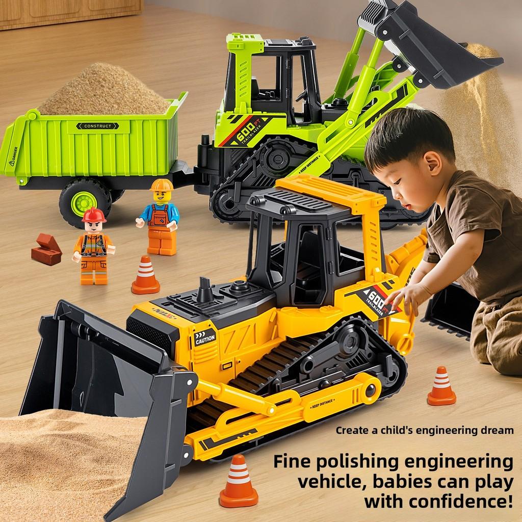 Double Headed Bulldozer Vehicle Model With Inertia Control For Kids Play And Collectors