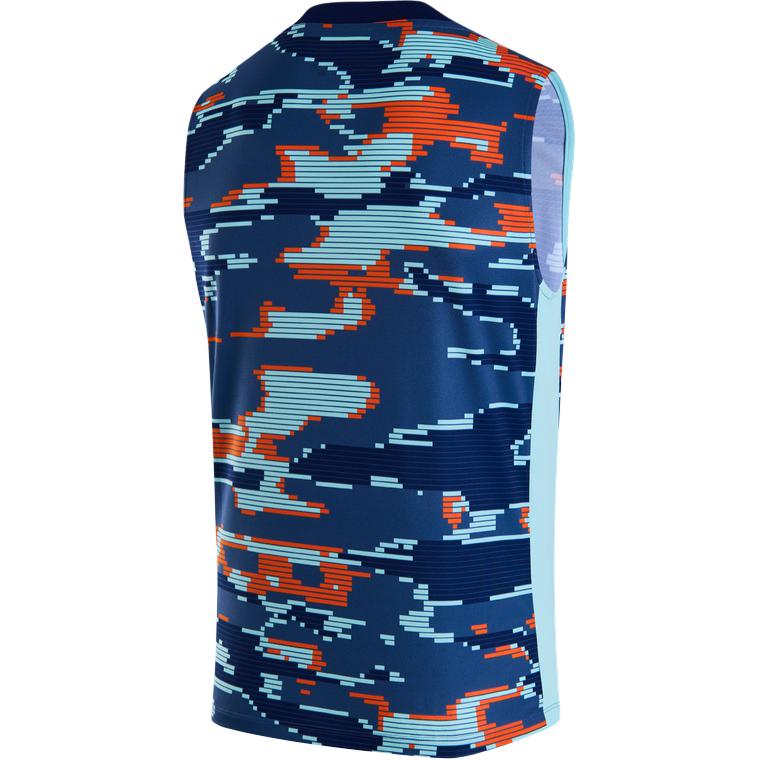 Nike All Over Print Casual Crew Neck Sleeveless T-Shirt Men Tops Space-Blue FJ2718-492