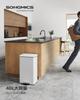 SONGMICS Trash Pedal with Large Stainless Steel Dust for Kitchen and Living Invisible Pet Mischief White LTB540W4002 Can, 40L, Type, Lid, Capacity,