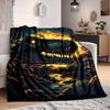 1pc Dinosaur Blanket, Lightweight Flannel Throw Blanket For Sofa, Bed, Travel, Camping, Living Room, Office, Couch, Chair, And Bed