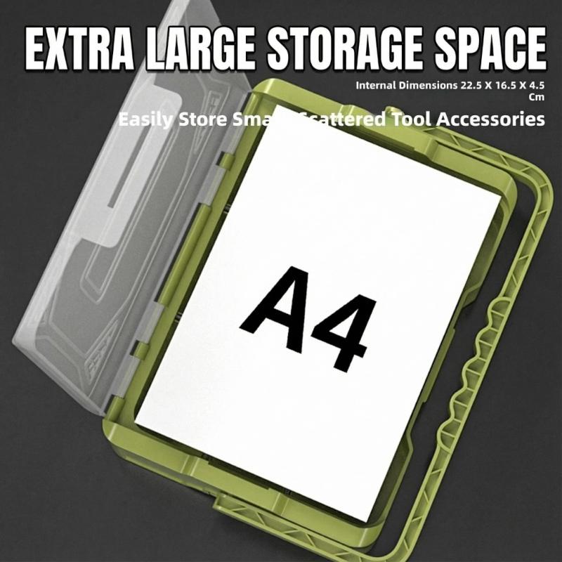 Space Efficient Stackable Storage Container Up To 3 Layers Organize Tool Hardware And Small Items Clear Lid Design