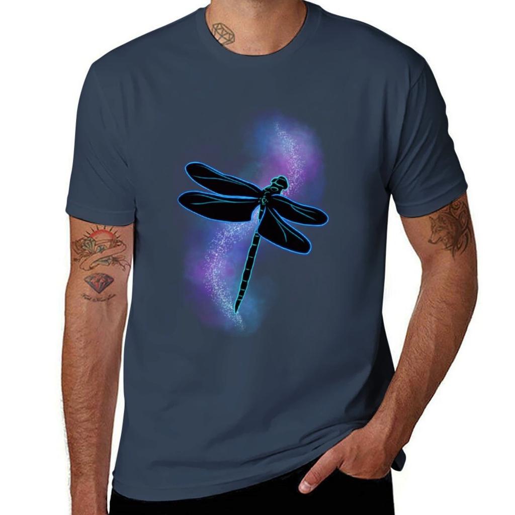 Galaxy Dragonfly TShirt Outdoor Work Short Sleeve Top
