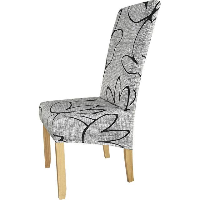 Xl Size Printed Chair Cover Geometric Look High Back Chair Covers Designed For Dining Room Area Wedding Hotel Kitchen Home Stretch Chair Case