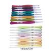 Complete Set of 8 Crochet Hooks Plastic Handle Knitting Needle for Sweater Weaving