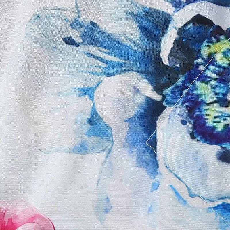 Fashion Floral Printed Jackets Women Elegant O-neck Single Breasted Draw Rope Female Coat Autumn Lady Casual Coats