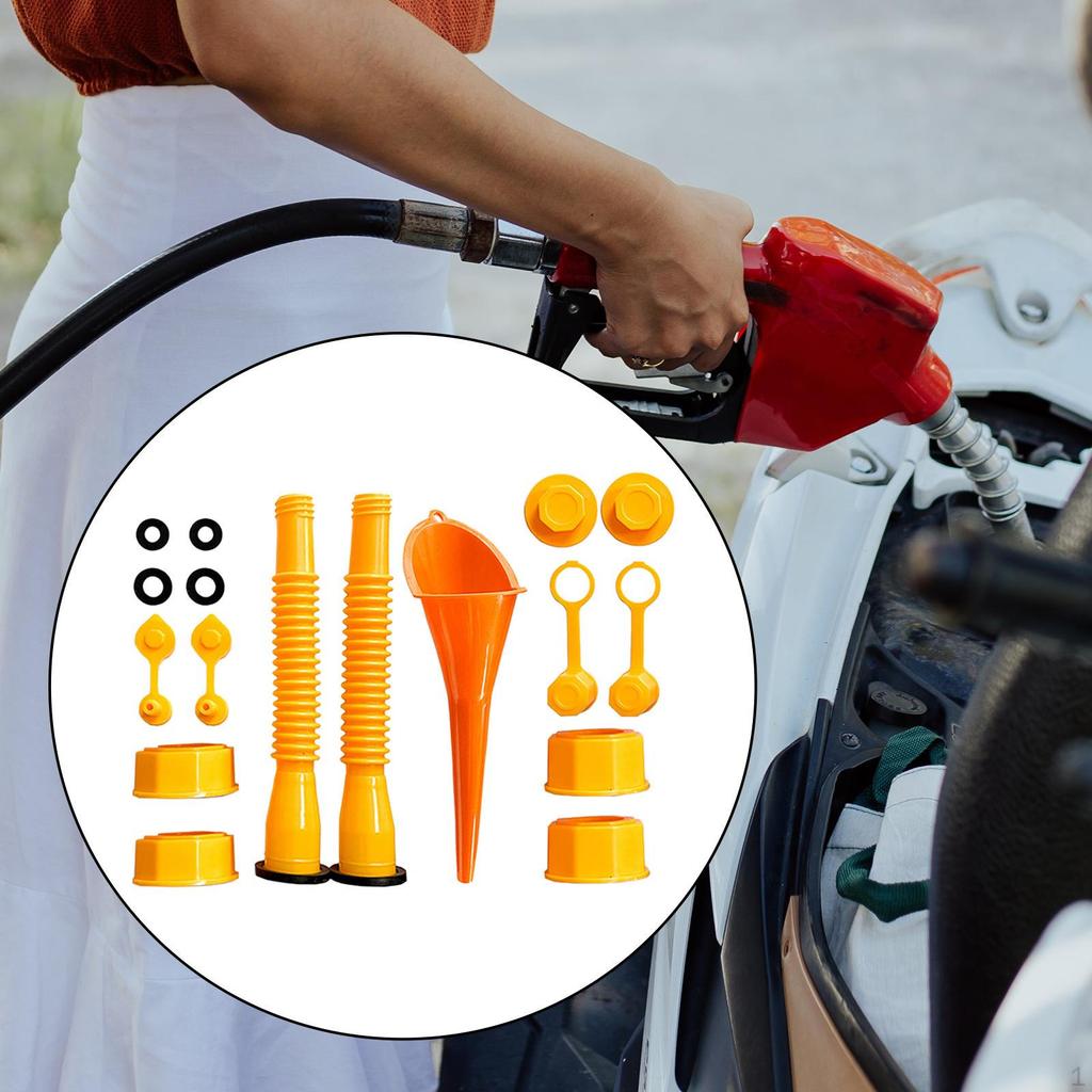 Gas Can Spout Replacement Sealing Caps Flexible No Leakage Universal Threaded Base Rubber
