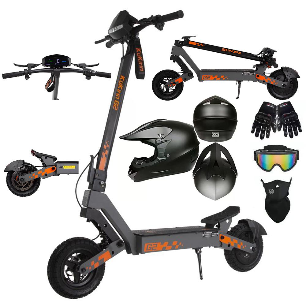Patinete eléctrico plegable KuKirin G2, motor de 800W, batería de 48V 15Ah, velocidad máxima 45km/h, neumáticos de 10 pulgadas + 4 Regalos