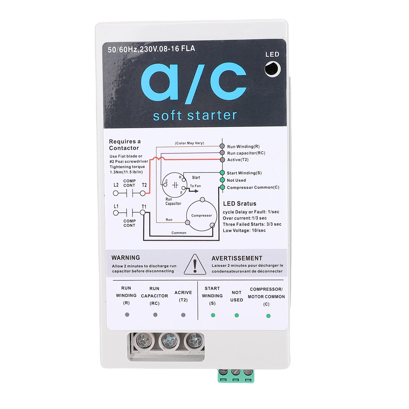 

Модуль плавного пуску змінного струму Компактний комплект плавного пуску для домашнього кондиціонера Захист реверсивного двигуна для генераторів ОВКВ
