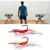 Angler Fishing Equipment - 5Pcs PVC Soft Lures Realistic Eye Simulation Artificial Shrimp Fake Baits (6cm/3g)