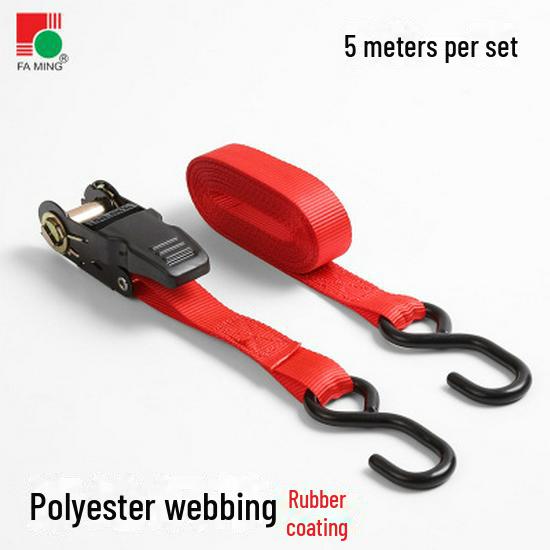 25mm Polyester Ratchet Tie Belt with Hook Tensioner for Motorcycle Shipping