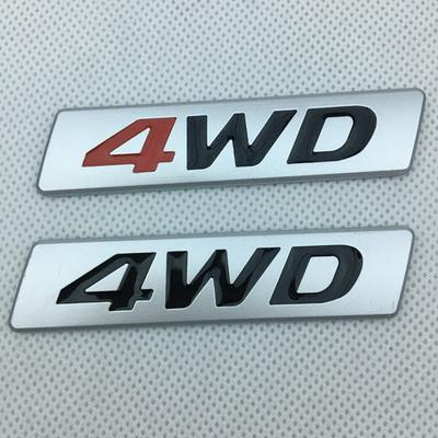 1x 3D chromová kovová samolepka Znak 4WD Odznak 4X4 Obtisk Styling auta Pro CRV Accord Civic Grand Vitara Swift SX4