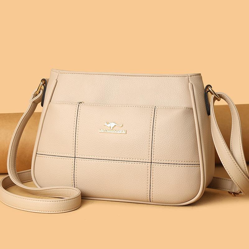 Retro plaid messenger bag large capacity simple shoulder bag commuter texture versatile women tote bag