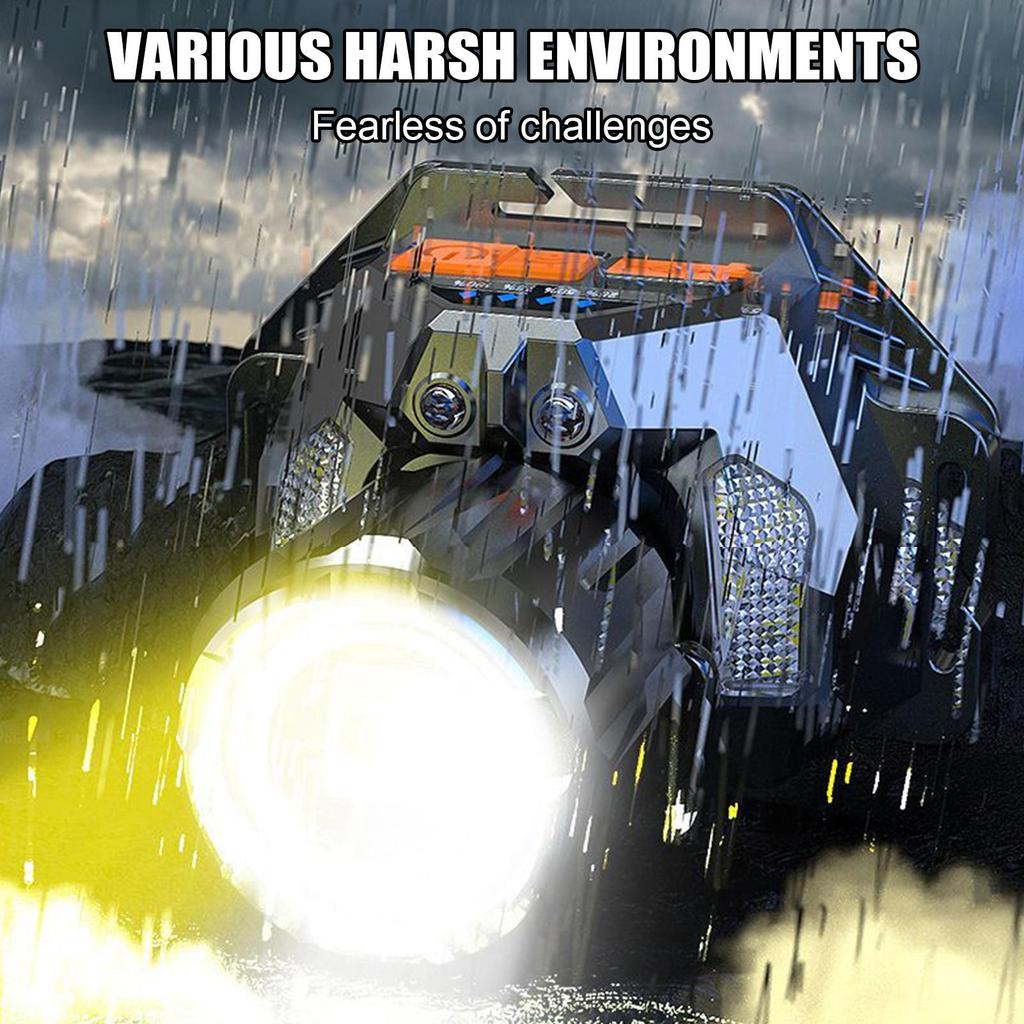 Lanternas de Cabeça de Camping Farol Recarregável Brilhante Luz Portátil Brilhante Multifuncional para Ciclismo Outdoor Corrida Piquenique Adultos