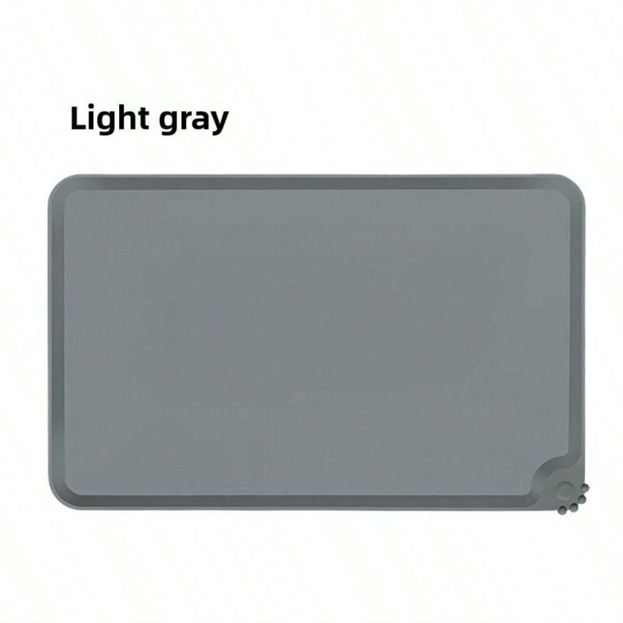 Silicone pet placemat prevents overflow water, slip-proof leak-proof cat and dog feeding mat