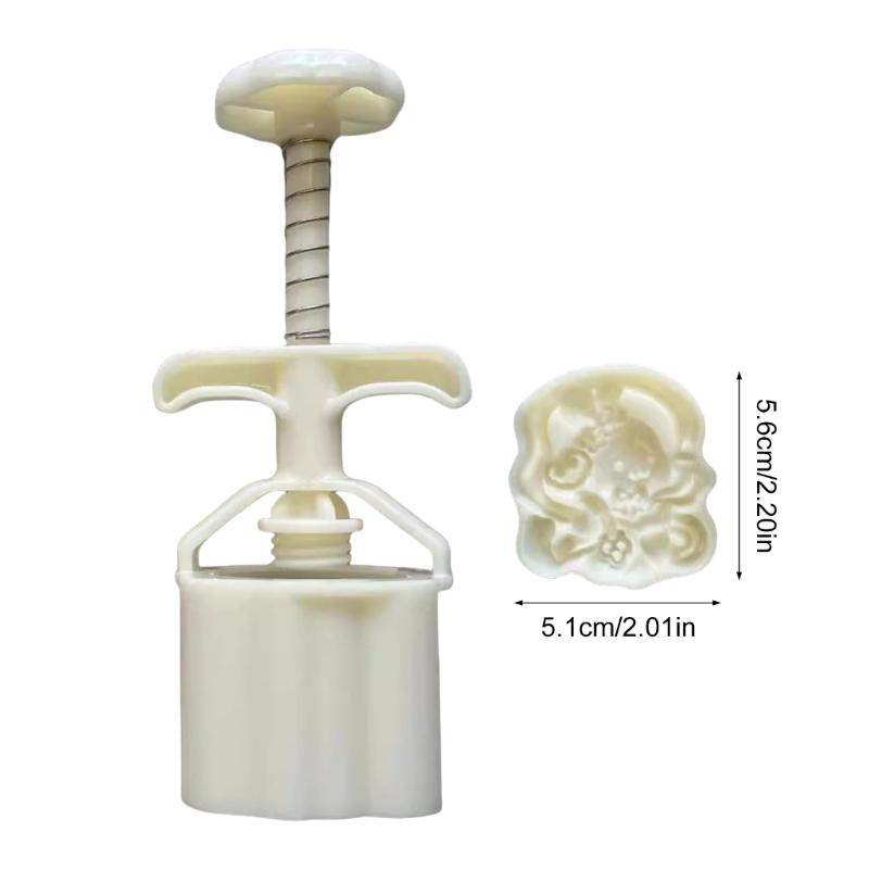 Traditional Pastries Cookie Stamp Hand Pressed Mooncakes Mold Bean Pastes Cake Bakewares Dessert Mould for Cooking Lover