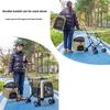 Passeggino Staccabile a Doppio Strato per Animali Domestici per Gatto e Cane Borse da Trasporto per Esterni Leggero Pieghevole Passeggino per Animali Domestici Portatile Cesta per Cani