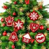 Cross Stitch 5D Diamond Painting Christmas Tree Pendant Special Shape Rhinestones Xmas Ornament