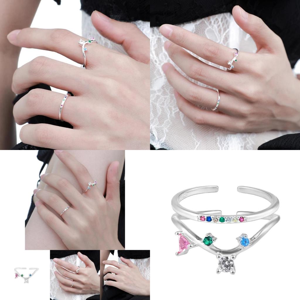 Chic Unique Design Adjustable Copper Ring For Women Featuring Elegant Geometric Shape