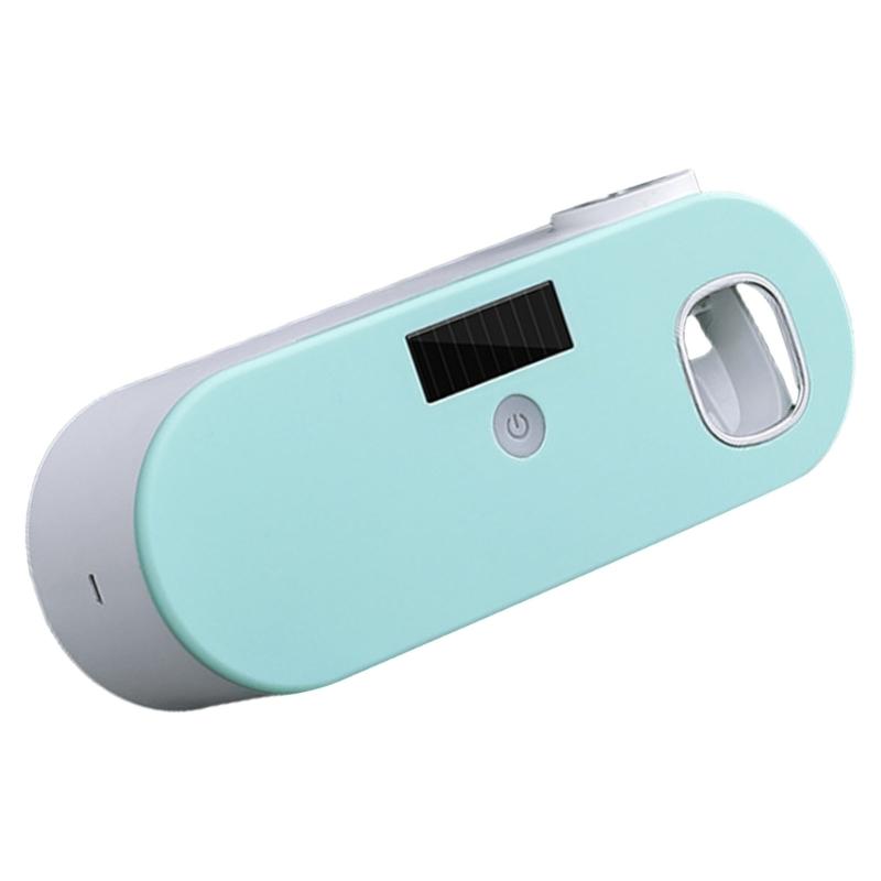 

Light Sanitizing Bathroom Toothbrush Holder with 5Slots and Chargeable Wall Mounted Toothpaste Dispenser No Drill Needed зелёный