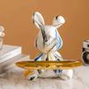 2025 New Graffiti Creativity Rabbit Figurine Bunny Ornament Home Decoration Animal Statue Storage Shelf Modern Room Sculpture