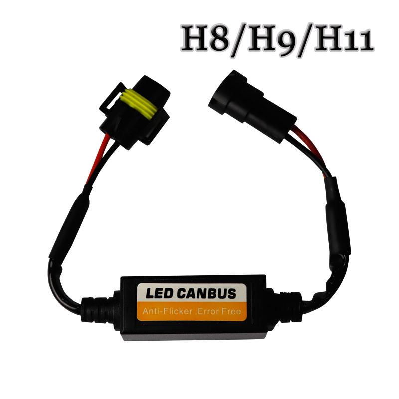 

2X H8 H9 H11 H7 H4 9005 9006 9012 H1 H3 LED CANBUS anti flicker error free Resistor Controller Decoder Light 12V For H8 H9 H11