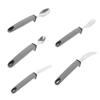 5 Pcs Stainless Steel Cutlery Eating Utensils Tableware Adaptive for Elderly Flatware Knife and Fork Weighted
