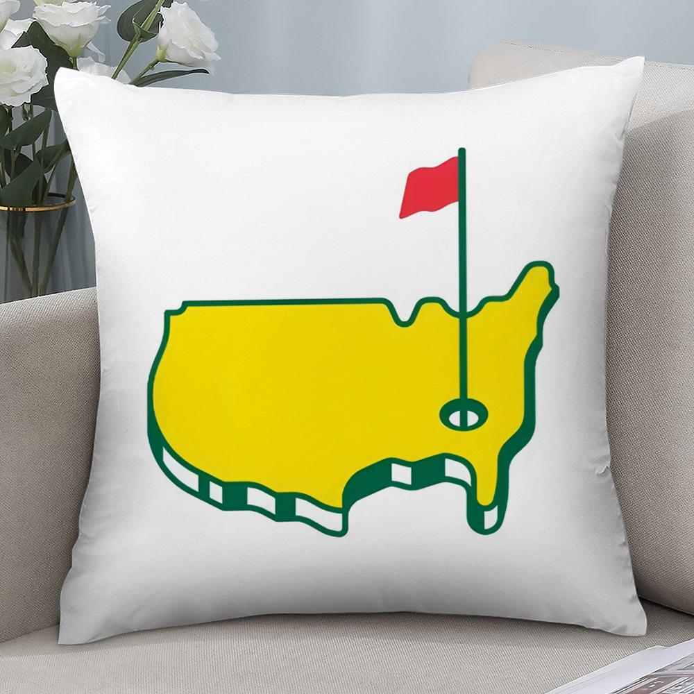 Masters Golf Printing Pillow Case Short Plush Pillow Covers Sofa Decorative Gift Home Double-sided Printing Cushion Cover