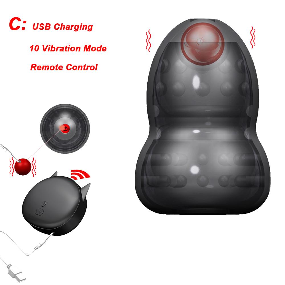 Remote Control Glans Vibrators Male Masturbation Adult Sex Toy For Men Glans Trainer Male Delay Lasting Trainer Vibrators
