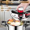 Stainless Steel Pressure Cooker Cooking Pot 1.8L 2.4L 5L 7L Induction Compatible Pressure Cooker Cookware with Extra Glass Lid